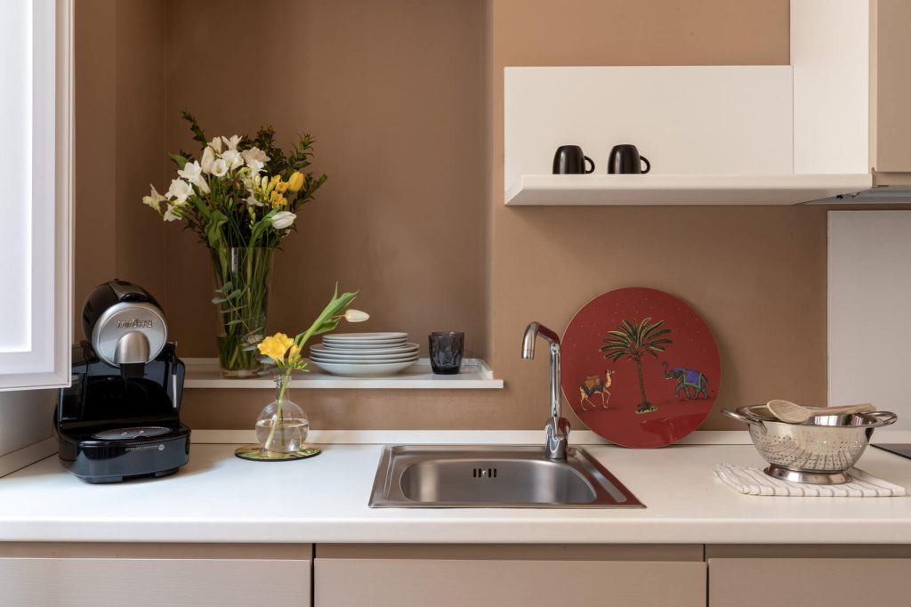 Cucina separata degli Appartamenti Superior Now Apartments a Roma centro