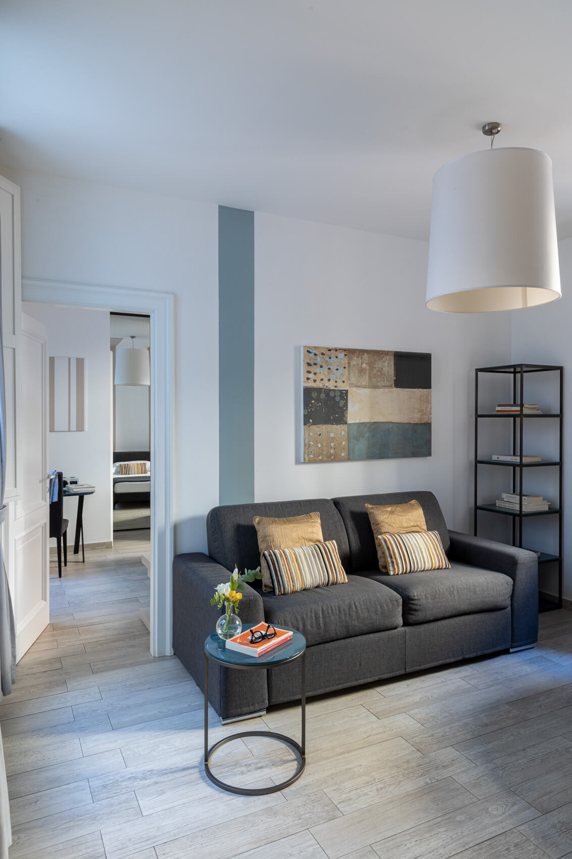 Salotto con divano letto dell'appartamento superior Parbleu - Casa vacanze a Roma centro