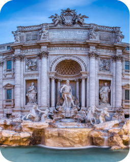 Fontana di Trevi vista frontale